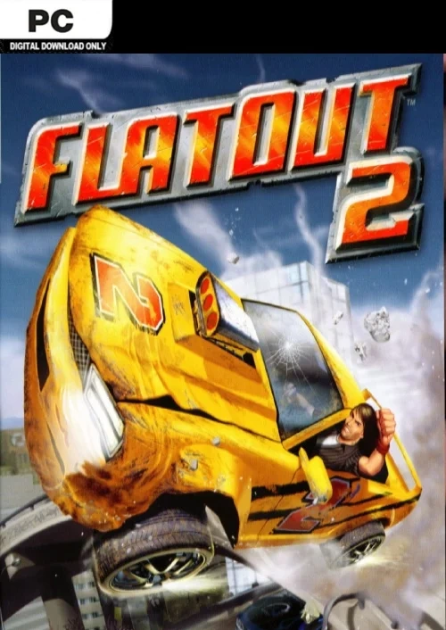 صحنه تصادف و پرتاب راننده از شیشه ماشین در بازی FlatOut 2